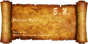 Burzu Mór névjegykártya